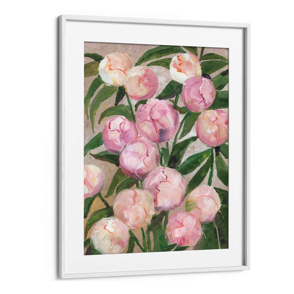 VALENTY PAINTERLY PEONIES , FLORAL FLOWER PAINTINGS