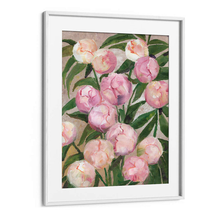 VALENTY PAINTERLY PEONIES , FLORAL FLOWER PAINTINGS