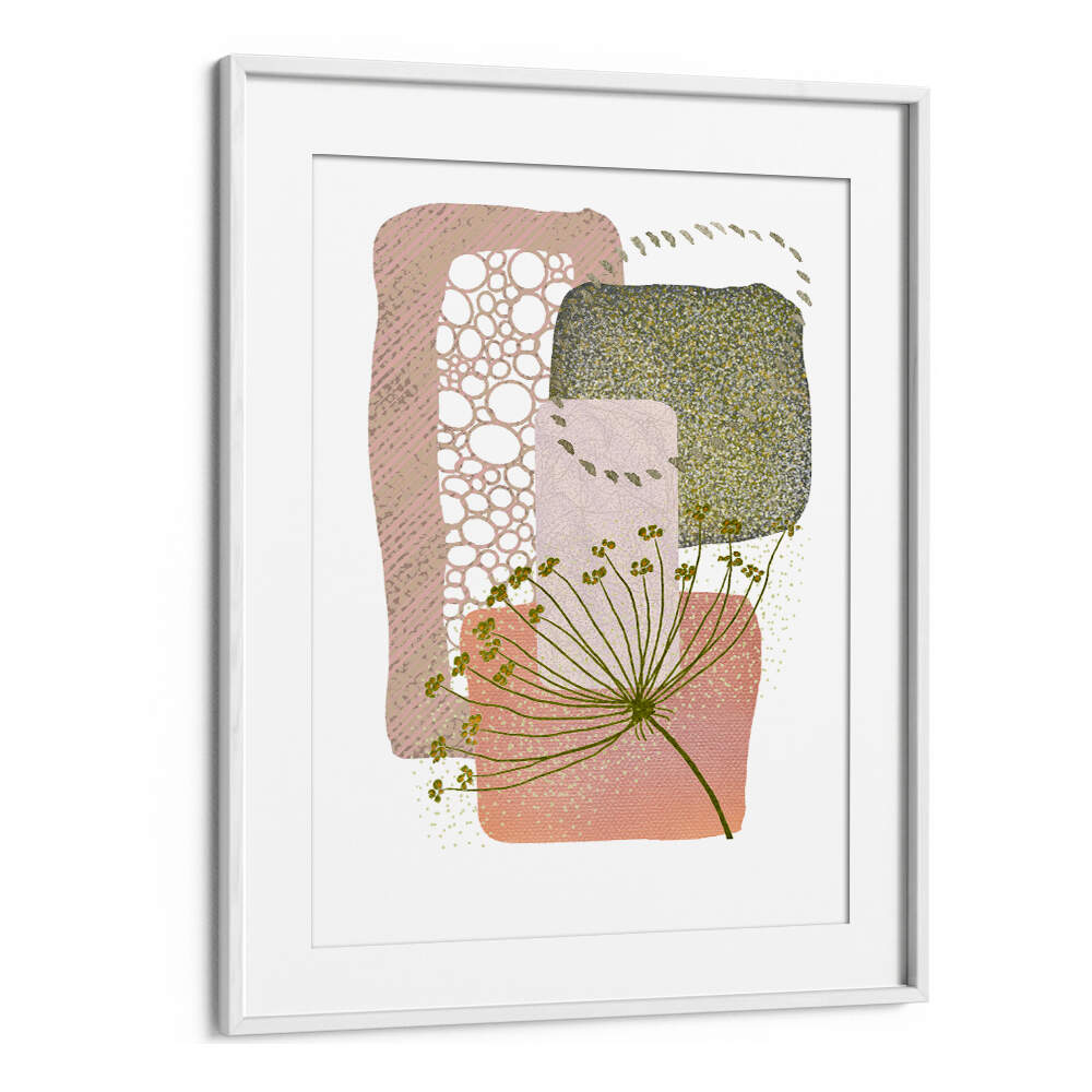 DELICATE PINK AND GREEN II , BOHO ART PAINTINGS