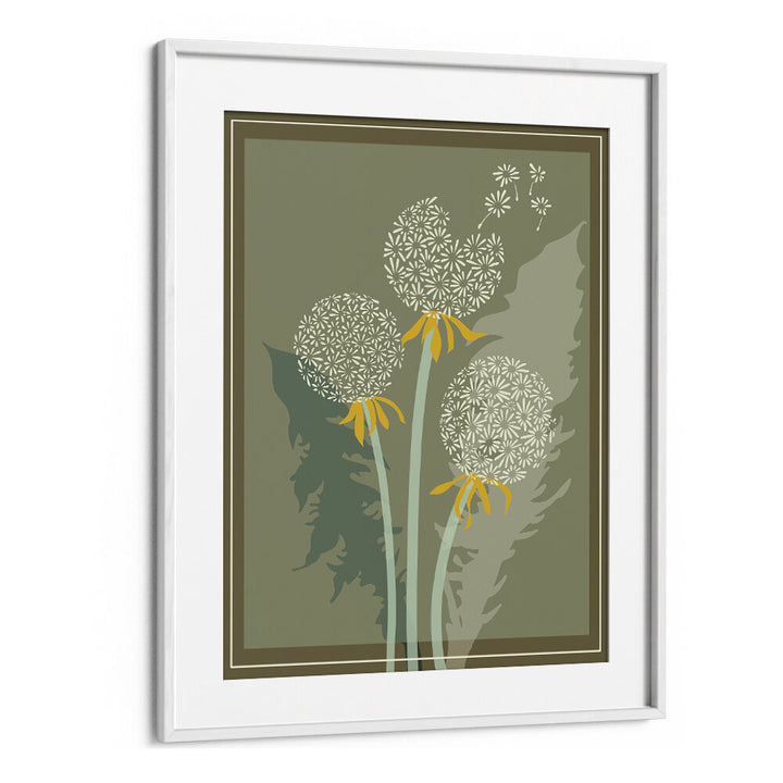 DANDELION II, FLORAL FLOWER PAINTINGS showcase vibrant dandelion blooms, adding nature's beauty to your home decor.