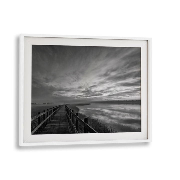WOODEN FOOTBRIDGE DARK , PHOTOGRAPHY PRINTS