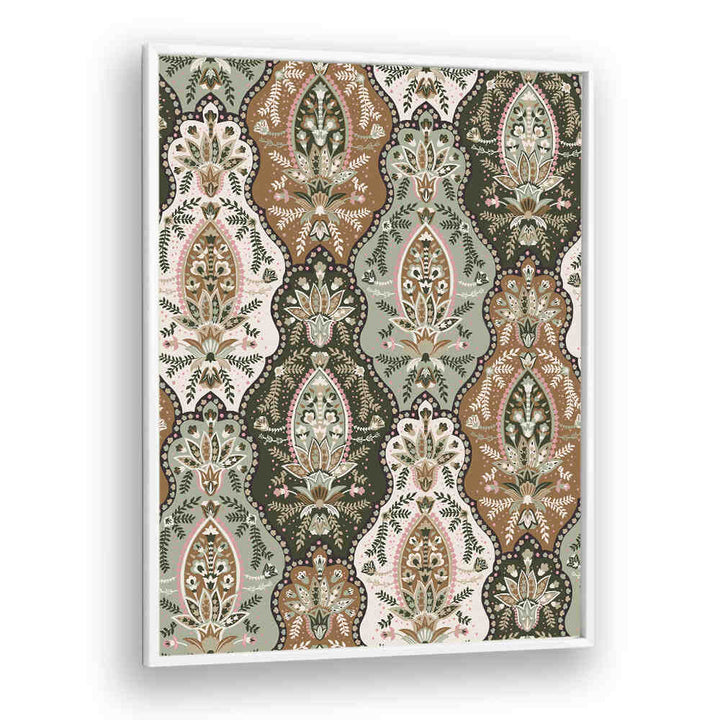 COUNTRY HOUSE PAISLEY GREEN , PATTERN ART PRINTS