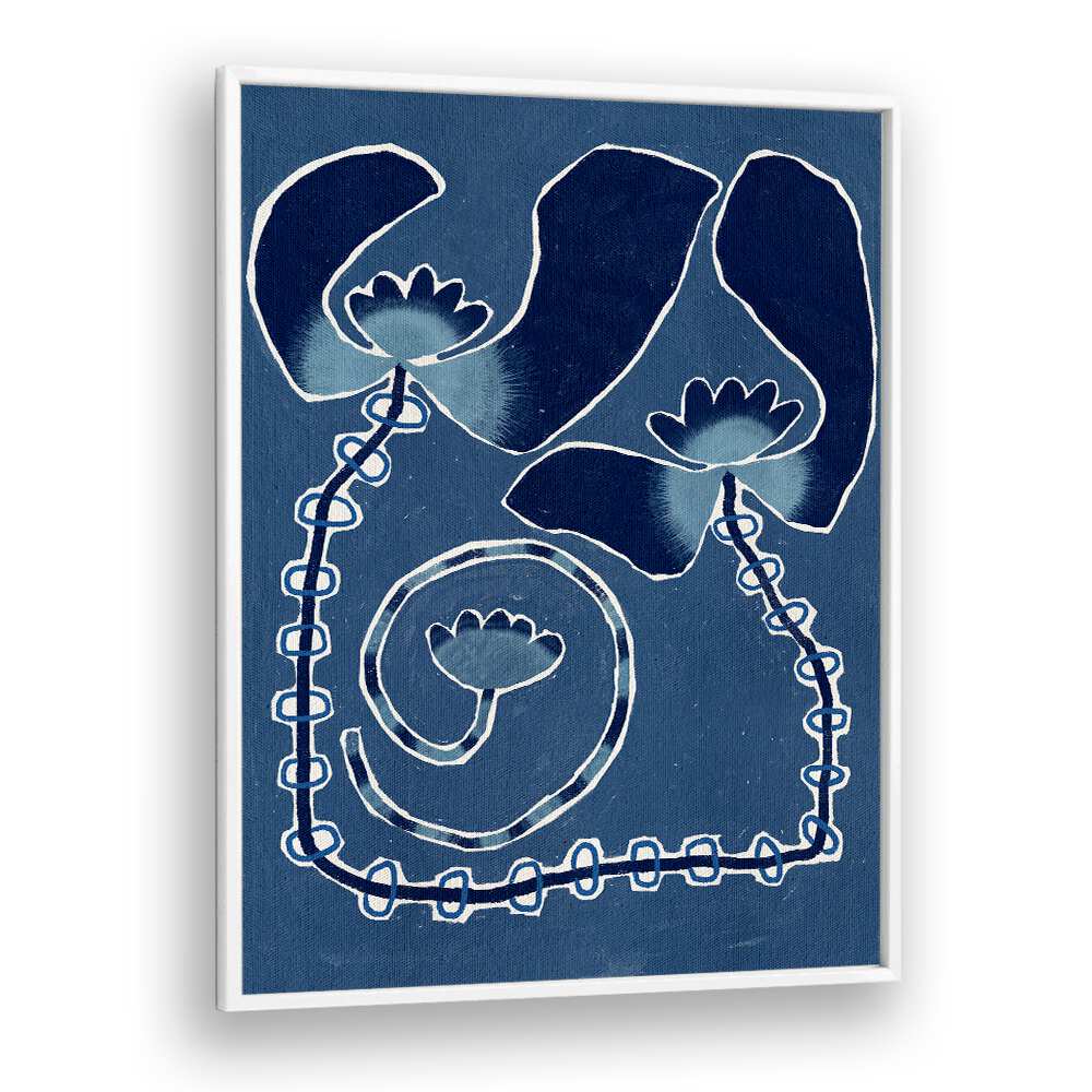 Sophisticated DELICATE BLOOM BLUE, FLORAL FLOWER PAINTINGS, perfect for enhancing your elegant décor collection.