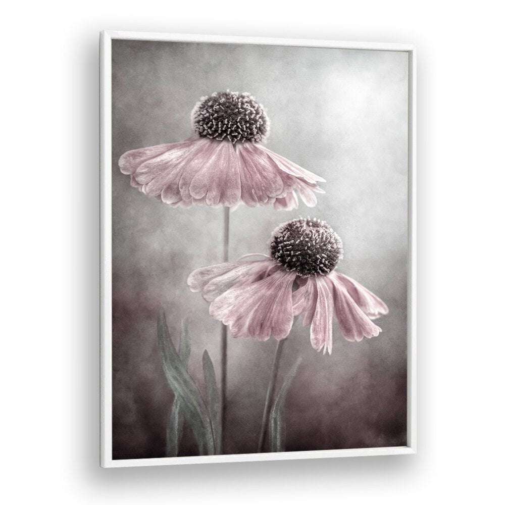 Elegant DUET, FLORAL FLOWER PAINTINGS feature delicate pink flowers, enhancing any premium home decor setting.