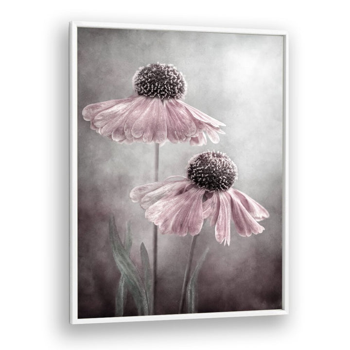 Elegant DUET, FLORAL FLOWER PAINTINGS feature delicate pink flowers, enhancing any premium home decor setting.