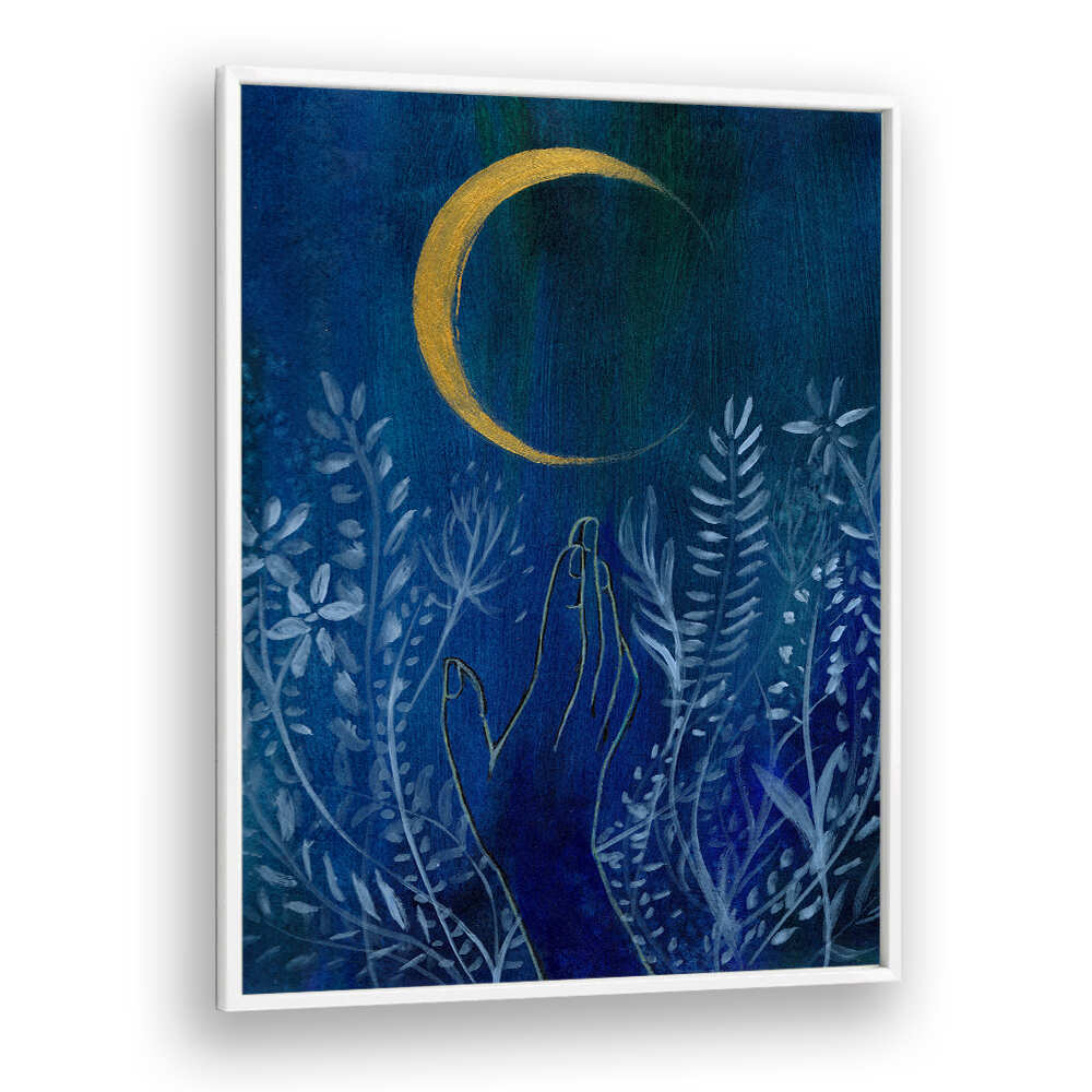 FLOWER MOON , FLORAL FLOWER PAINTINGS