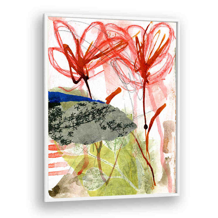 SHE COLORED OUTSIDE , FLORAL FLOWER PAINTINGS