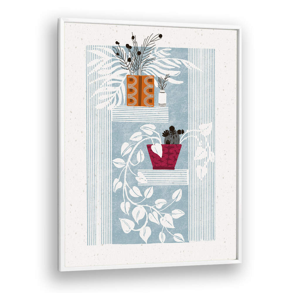 SHELVED SERENITY , FLORAL FLOWER PAINTINGS