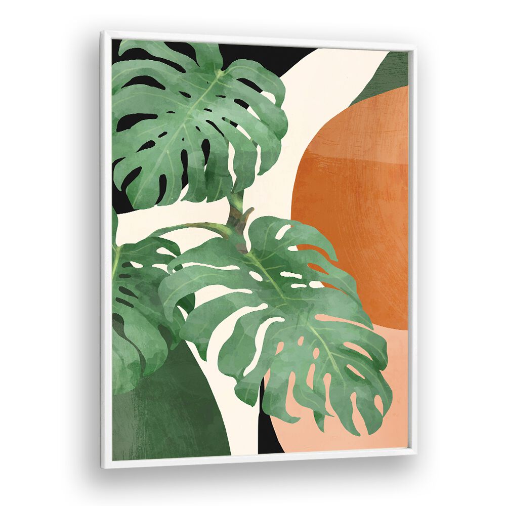 Vibrant TROPICAL LEAVES ABSTRACT ART, BOHO ART PAINTINGS perfect for adding a natural touch to your decor.