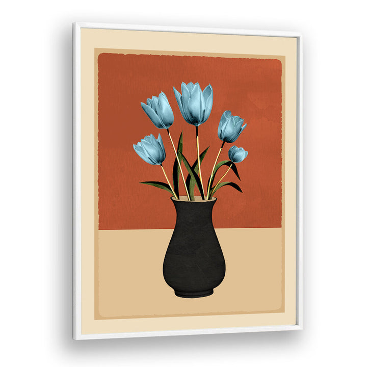 TULIPS IN VASE III , BOHO ART PAINTINGS