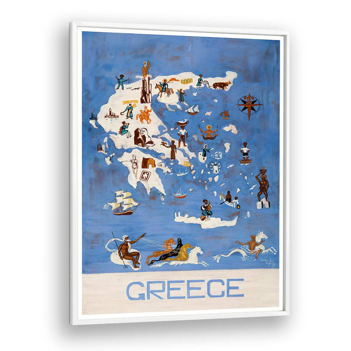 Decorate your wall with GREECE III, VINTAGE TRAVEL POSTERS, showcasing Greece's rich heritage and stunning landscapes.