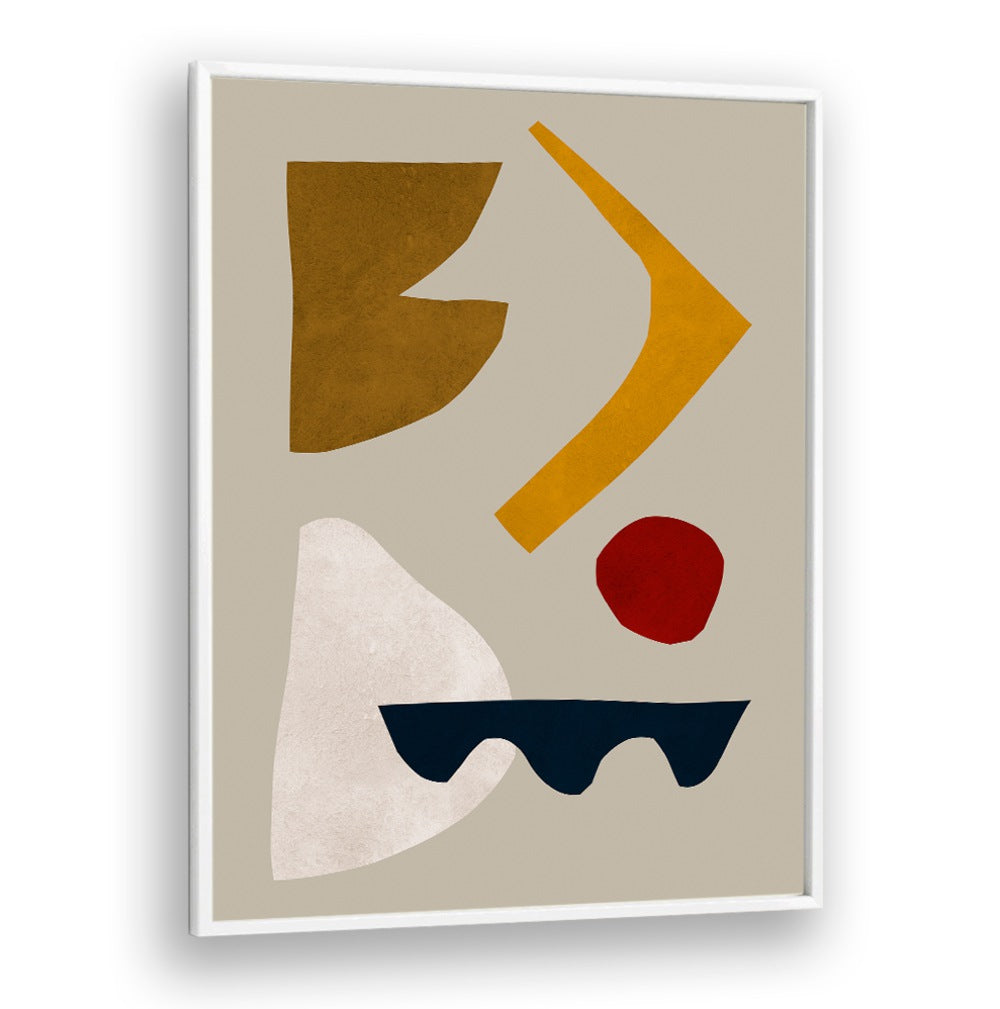 Colorful geometric shapes in a minimalist design showcasing EXPRESSIVE III, GEOMETRIC ART PRINTS for creative spaces.