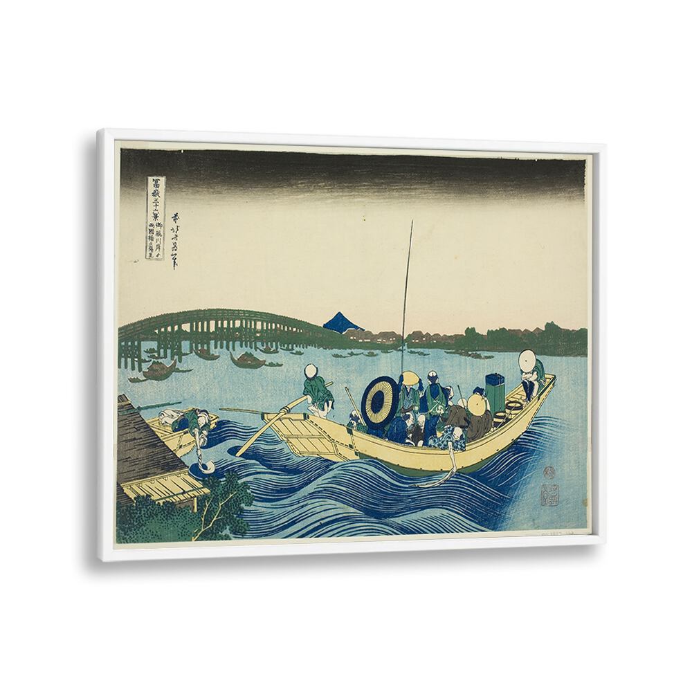 SUNSET OVER THE RYOGOKU BRIDGE  , VINTAGE PAINTINGS