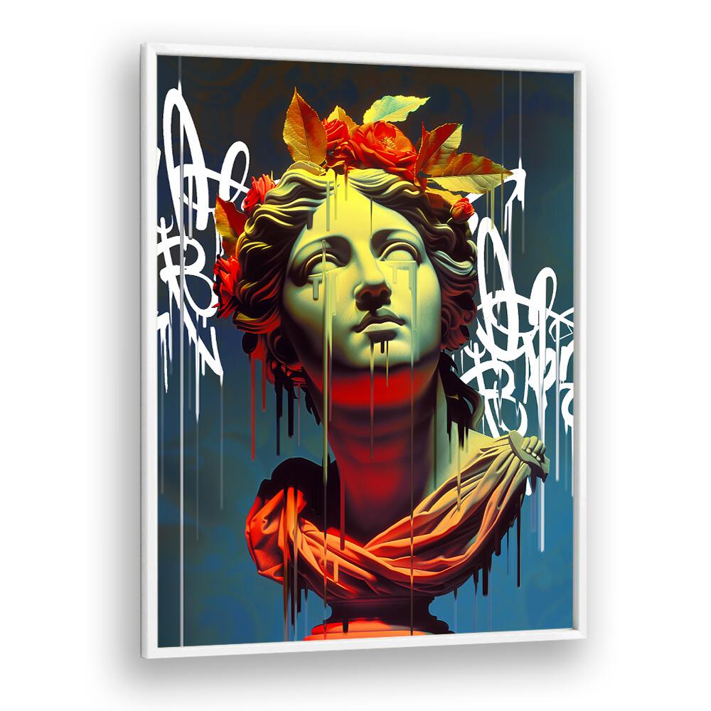 VANDAL IRIS, ALTERED ART PRINTS by DIKHOTOMY features vibrant colors and modern artistic flair. Perfect for any space.