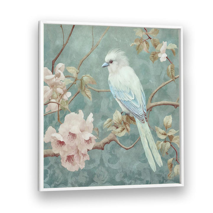 Charming CHINOISERIE BIRD V, ANIMAL PAINTINGS showcasing delicate floral details and vibrant colors for a captivating decor.