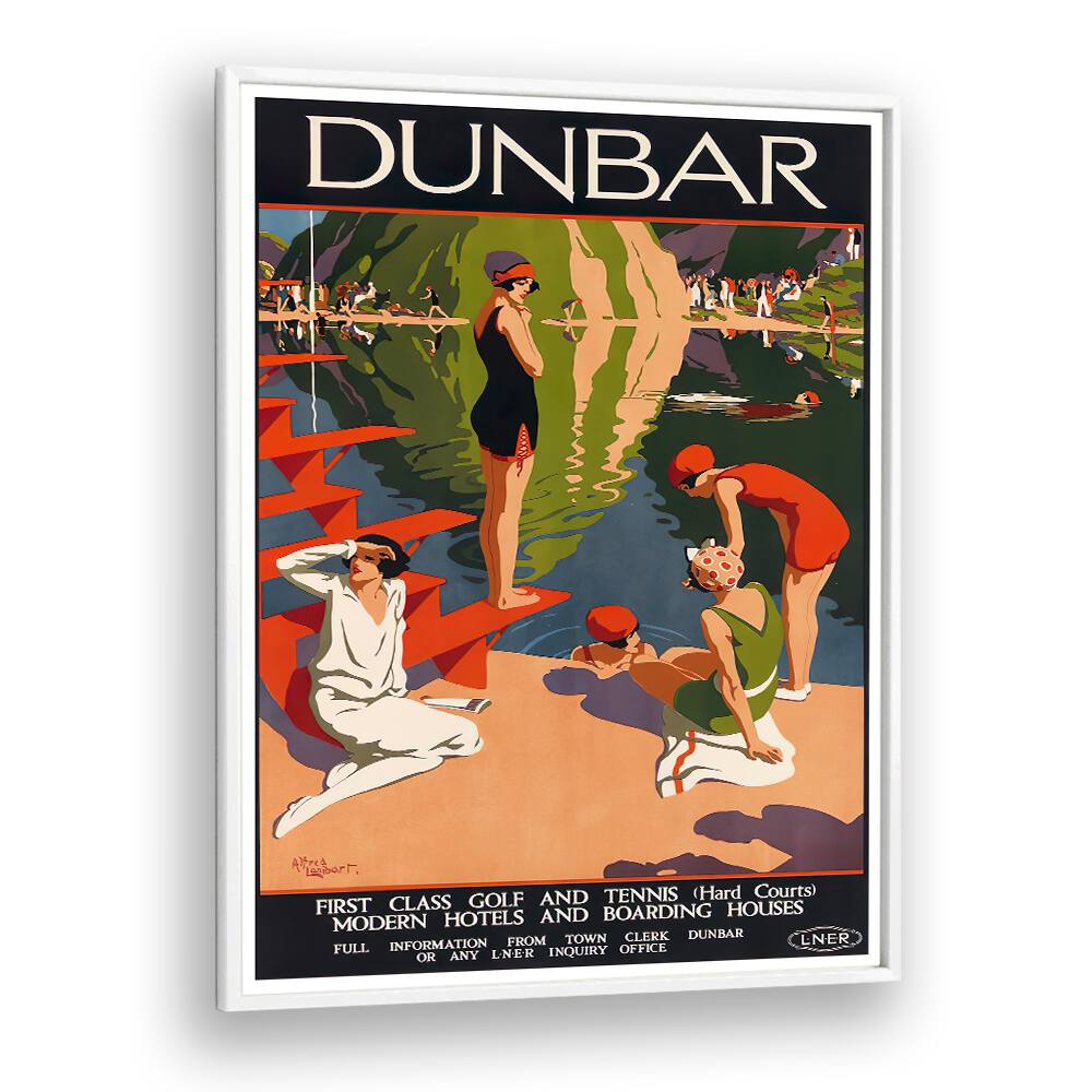 DUNBAR, VINTAGE TRAVEL POSTERS feature vibrant retro designs capturing classic travel nostalgia. Perfect for decor!