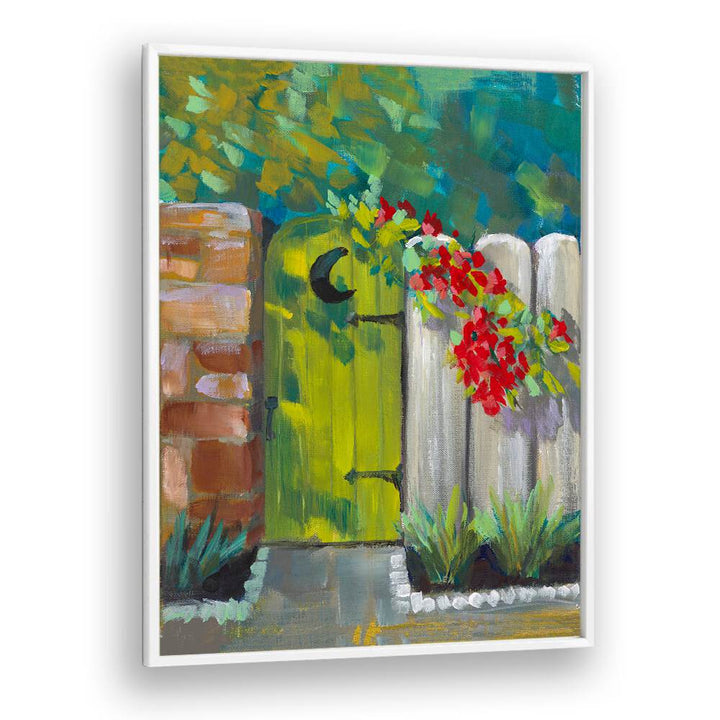 Vibrant MOON DOOR, FLORAL FLOWER PAINTINGS bringing enchanting beauty to any space with colorful brushstrokes.