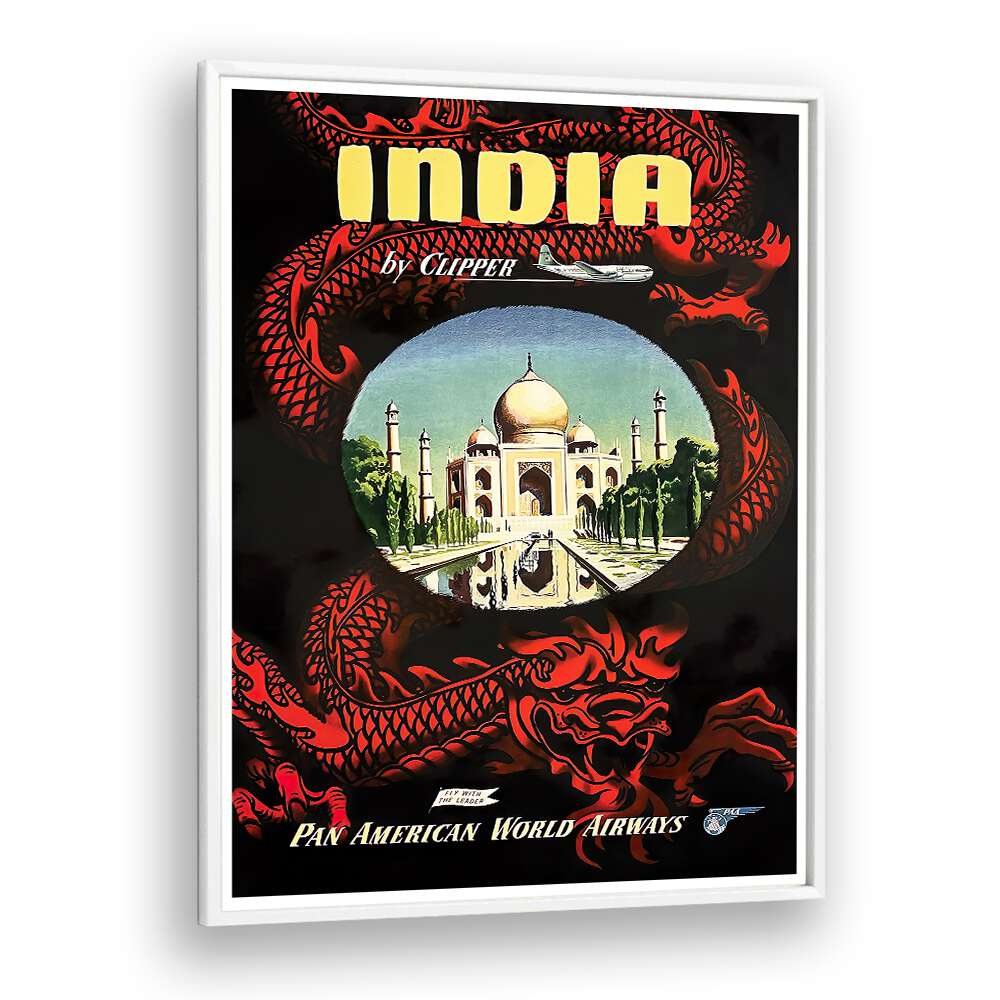 Captivating INDIA I, VINTAGE TRAVEL POSTERS featuring the Taj Mahal, perfect for enhancing your living space.