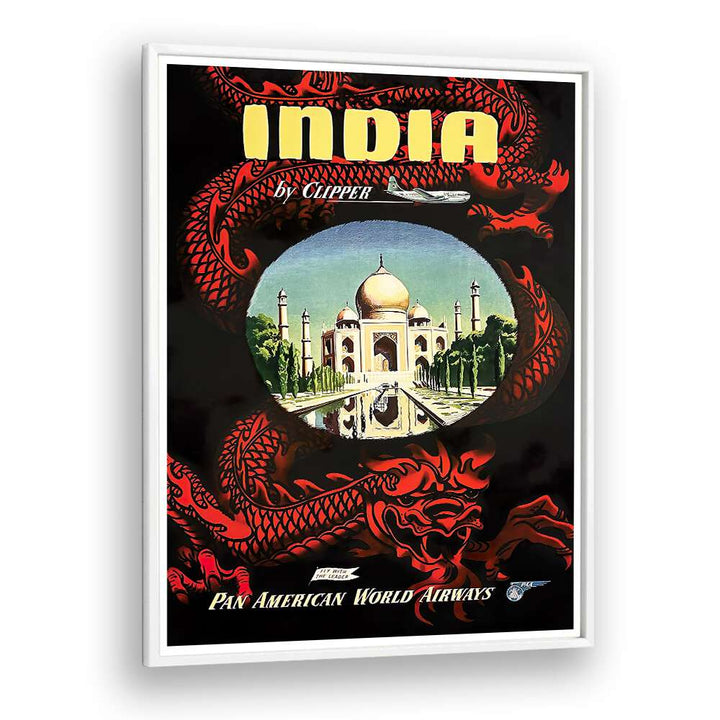 Captivating INDIA I, VINTAGE TRAVEL POSTERS featuring the Taj Mahal, perfect for enhancing your living space.