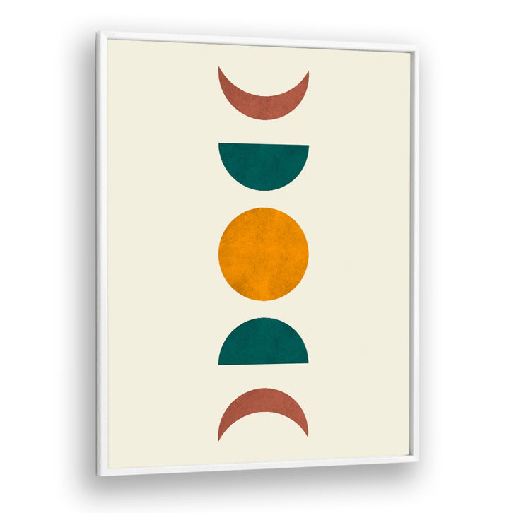 Stylish MOON PHASES II, BOHO ART PAINTINGS showcasing lunar cycles in vibrant colors for a modern decor.