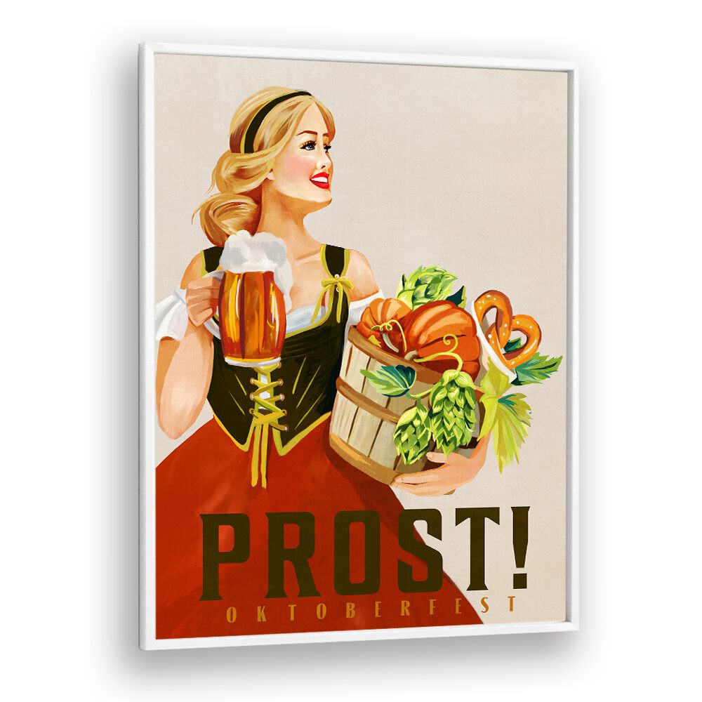 Celebrate Oktoberfest with this vibrant PROST OKTOBERFEST, BAR art, perfect for festive gatherings and pubs.