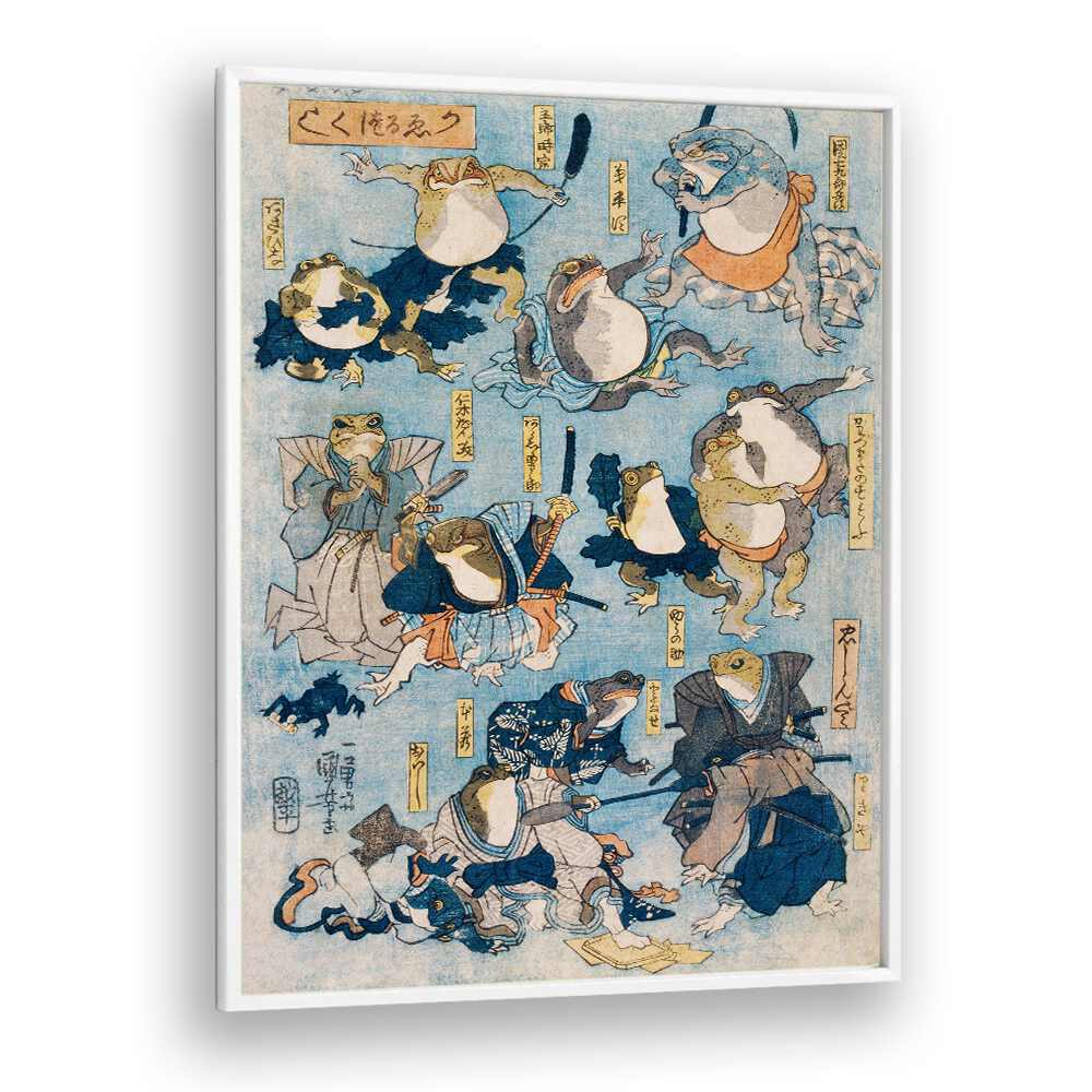 FAMOUS HEROES OF THE KABUKI , VINTAGE PAINTINGS