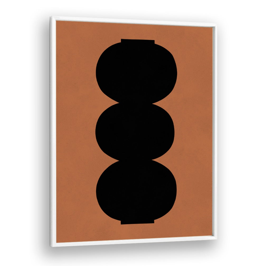 Stylish TRIBAL SHAPES XIV, GEOMETRIC ART PRINTS in black on earthy tones, perfect for modern home decor.