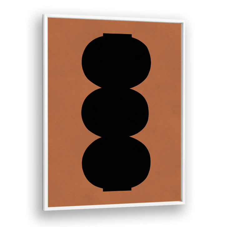 Stylish TRIBAL SHAPES XIV, GEOMETRIC ART PRINTS in black on earthy tones, perfect for modern home decor.