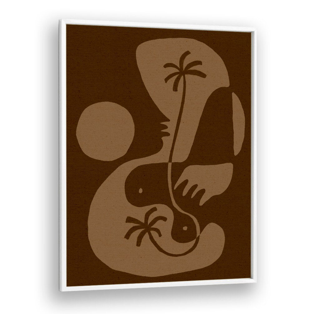 Stylish brown wall art featuring abstract design, perfect for decor lovers of THE LAND STORY V, BOHO ART PAINTINGS.