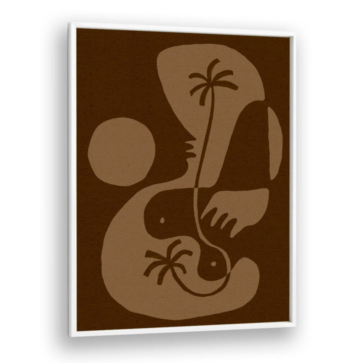 Stylish brown wall art featuring abstract design, perfect for decor lovers of THE LAND STORY V, BOHO ART PAINTINGS.