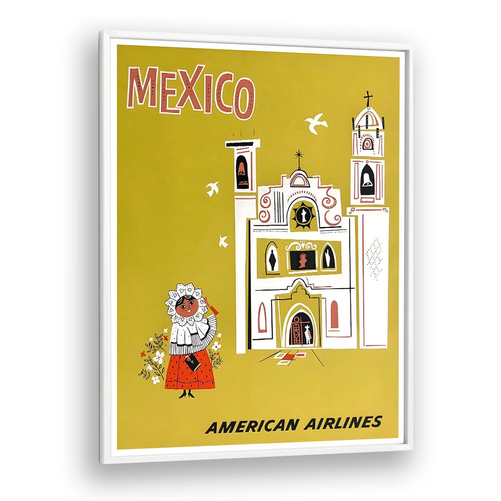MEXICO AIRLINES I, VINTAGE TRAVEL POSTERS showcasing classic aviation charm and retro design for your decor.