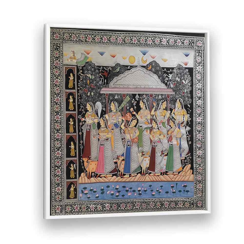 Elegant KRISHNA GOPIKA, INDIAN ART PAINTINGS showcase Lord Krishna and Gopika, adding cultural charm to any space.