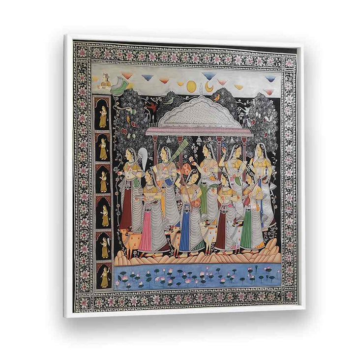 Elegant KRISHNA GOPIKA, INDIAN ART PAINTINGS showcase Lord Krishna and Gopika, adding cultural charm to any space.