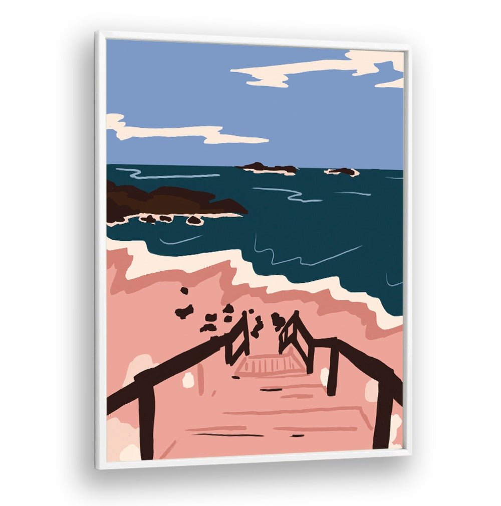 Vibrant OCEAN BLUES, LANDSCAPE PAINTINGS featuring serene coastal views, perfect for enhancing home decor elegance.