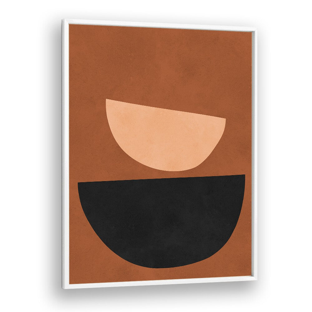 Stylish TRIBAL I , GEOMETRIC ART PRINTS featuring warm tones and modern shapes, perfect for contemporary decor.