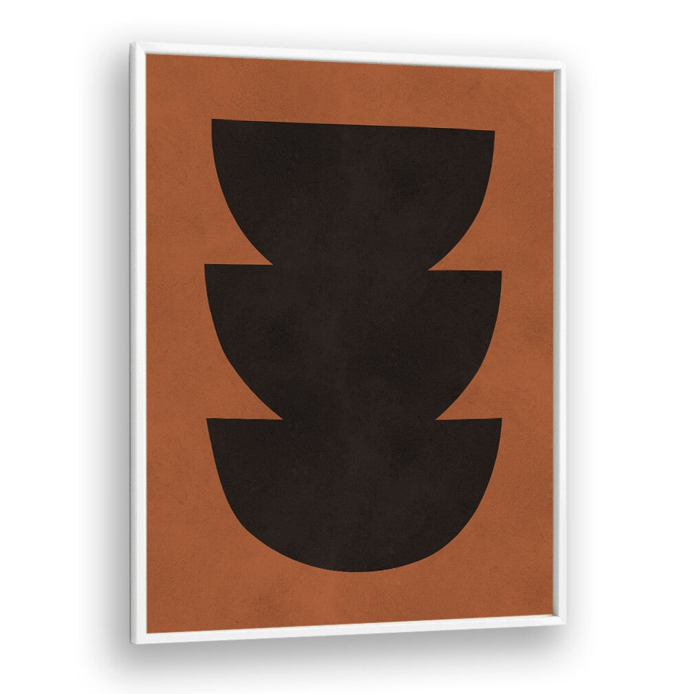 Bold and modern TRIBAL III, ABSTRACT PAINTINGS featuring striking black shapes on a warm background for stylish decor.