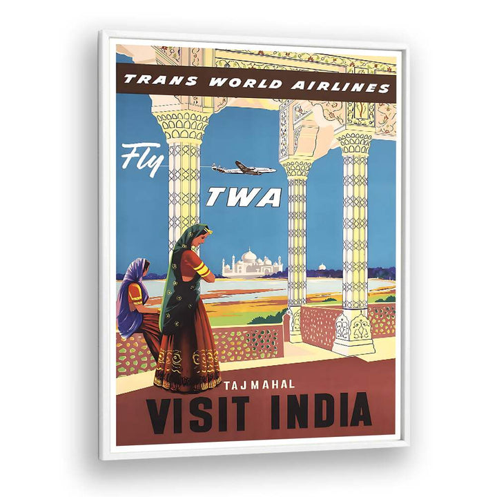 Explore the beauty of the Taj Mahal with our VISIT TAJ MAHAL, VINTAGE TRAVEL POSTERS, perfect for any decor.