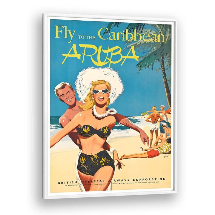Vintage travel poster showcasing Aruba's allure, perfect for home decor: ARUBA I, VINTAGE TRAVEL POSTERS.