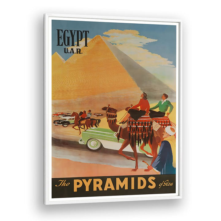 Explore the allure of ancient Egypt with EGYPT I, VINTAGE TRAVEL POSTERS, featuring stunning pyramid landscapes.