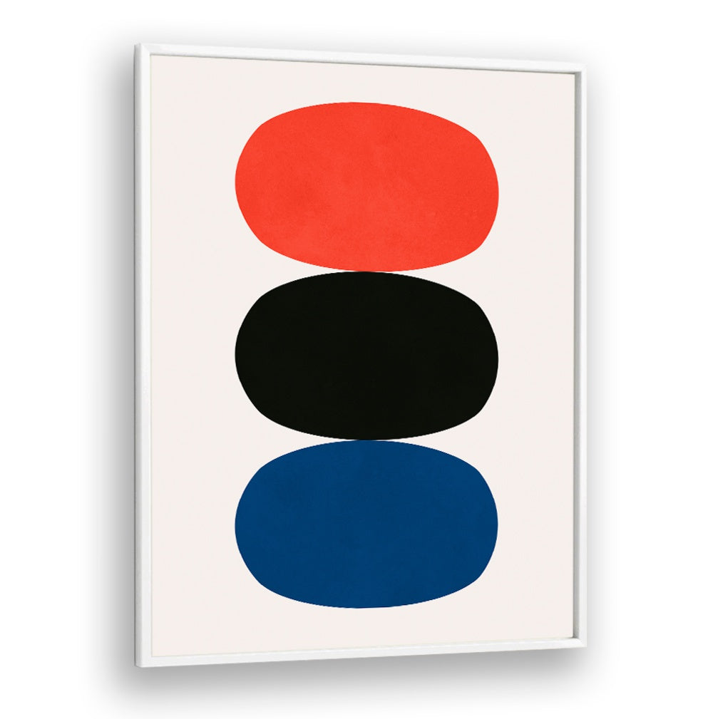 Stylish OVALS IN BALANCE, GEOMETRIC ART PRINTS featuring bold colors for a modern decor statement in any space.