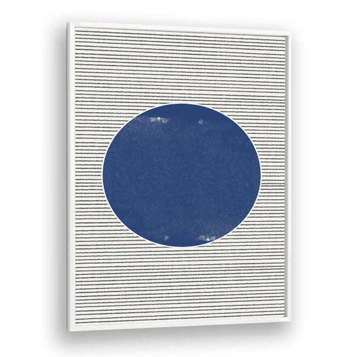 Stylish WATERCOLOR CIRCLE, BOHO ART PAINTINGS with serene blue design enhances tranquility in any space.