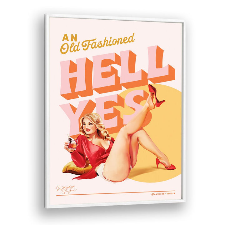 Vibrant HELL YES II, FASHION POSTERS artwork featuring a bold woman celebrating individuality with style.