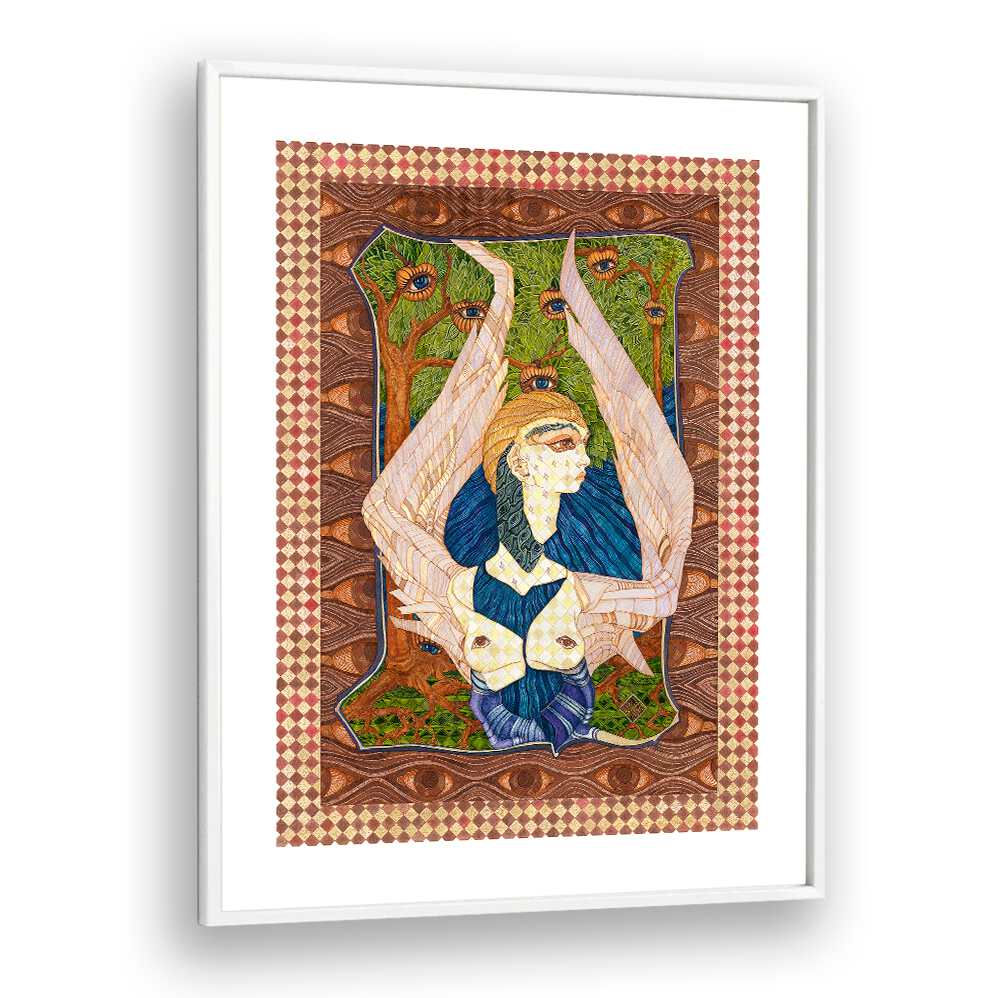 Colorful illustration featuring wings and nature in the ANIOL II, PORTRAITS collection, perfect for art lovers.