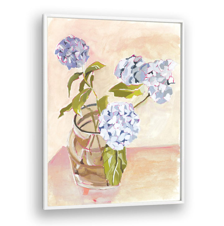 Vibrant SUMMER BLOOMS in a glass vase, showcasing beautiful floral patterns for your home decor.