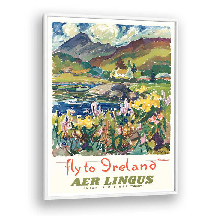 Celebrate the beauty of Ireland with our FLY TO IRELAND, VINTAGE TRAVEL POSTERS featuring vibrant landscapes.