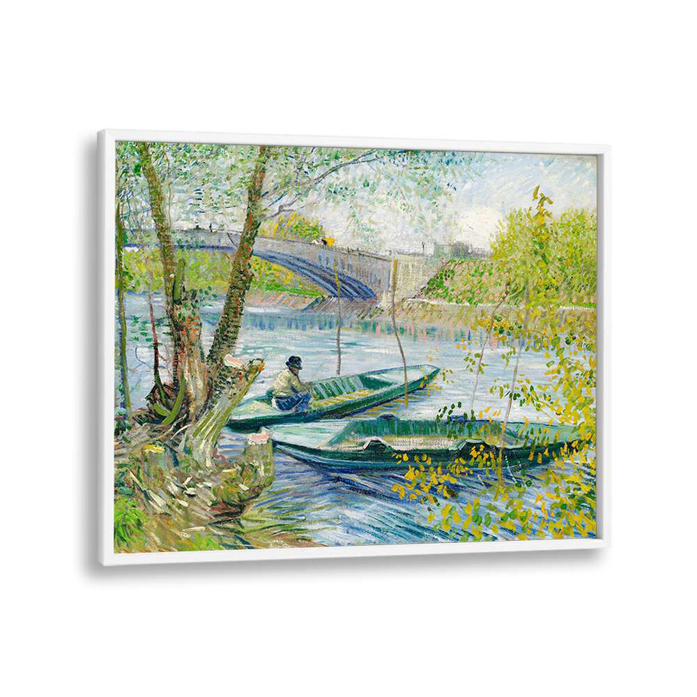 FISHING IN SPRING, (1887) ,  VINTAGE PAINTINGS