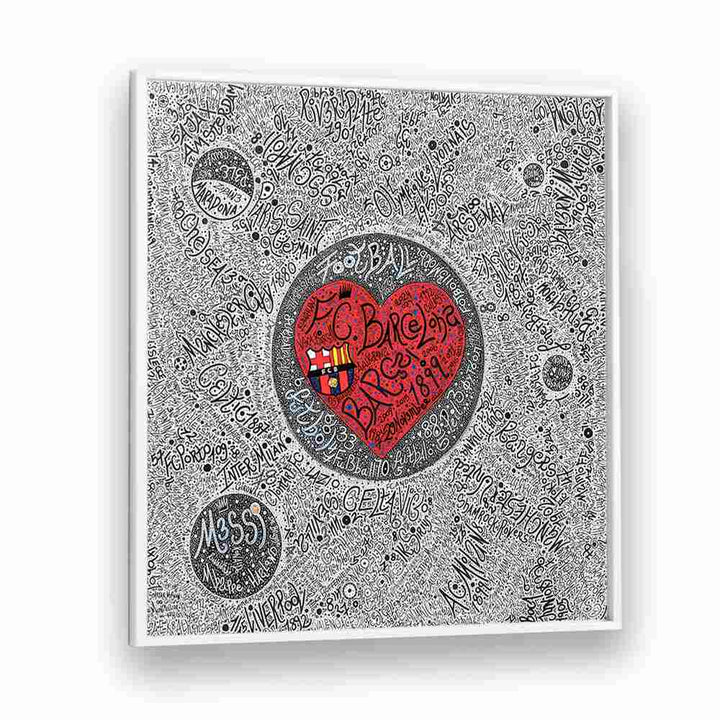 Colorful doodle art painting showcasing the LOVE OF FOOTBALL, perfect for passionate fans and art enthusiasts.