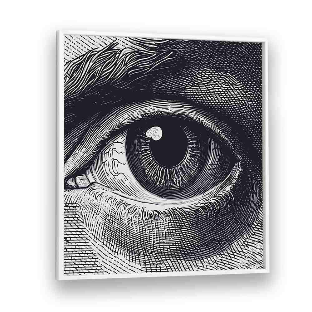 Stunning close-up of an eye, featured in BENJI, SURREAL ART PRINTS, perfect for enhancing your decor.