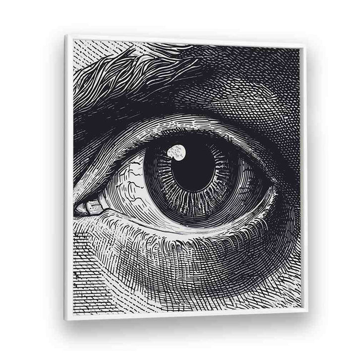 Stunning close-up of an eye, featured in BENJI, SURREAL ART PRINTS, perfect for enhancing your decor.