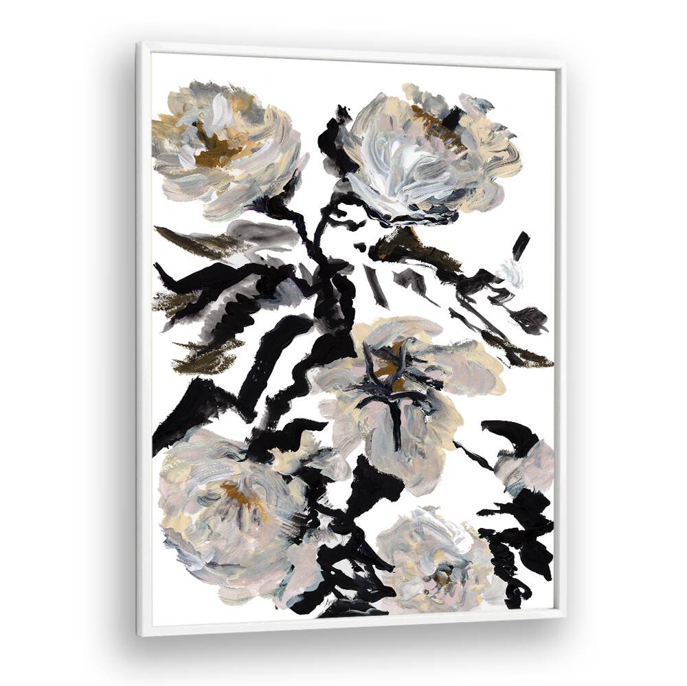 Elegant LE JARDIN BOTANIQUE FLOWER, FLORAL FLOWER PAINTINGS showcasing soft hues and dynamic brushwork for a vibrant decor.